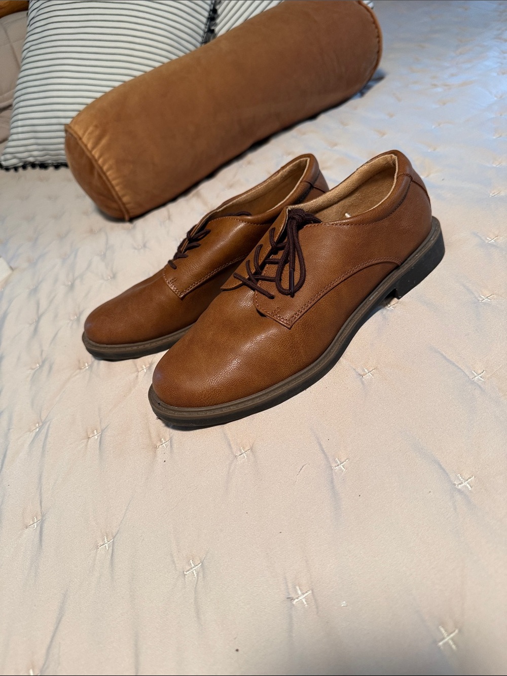 Cat & Jack Brown Lace-Up Dress Shoes for Kids